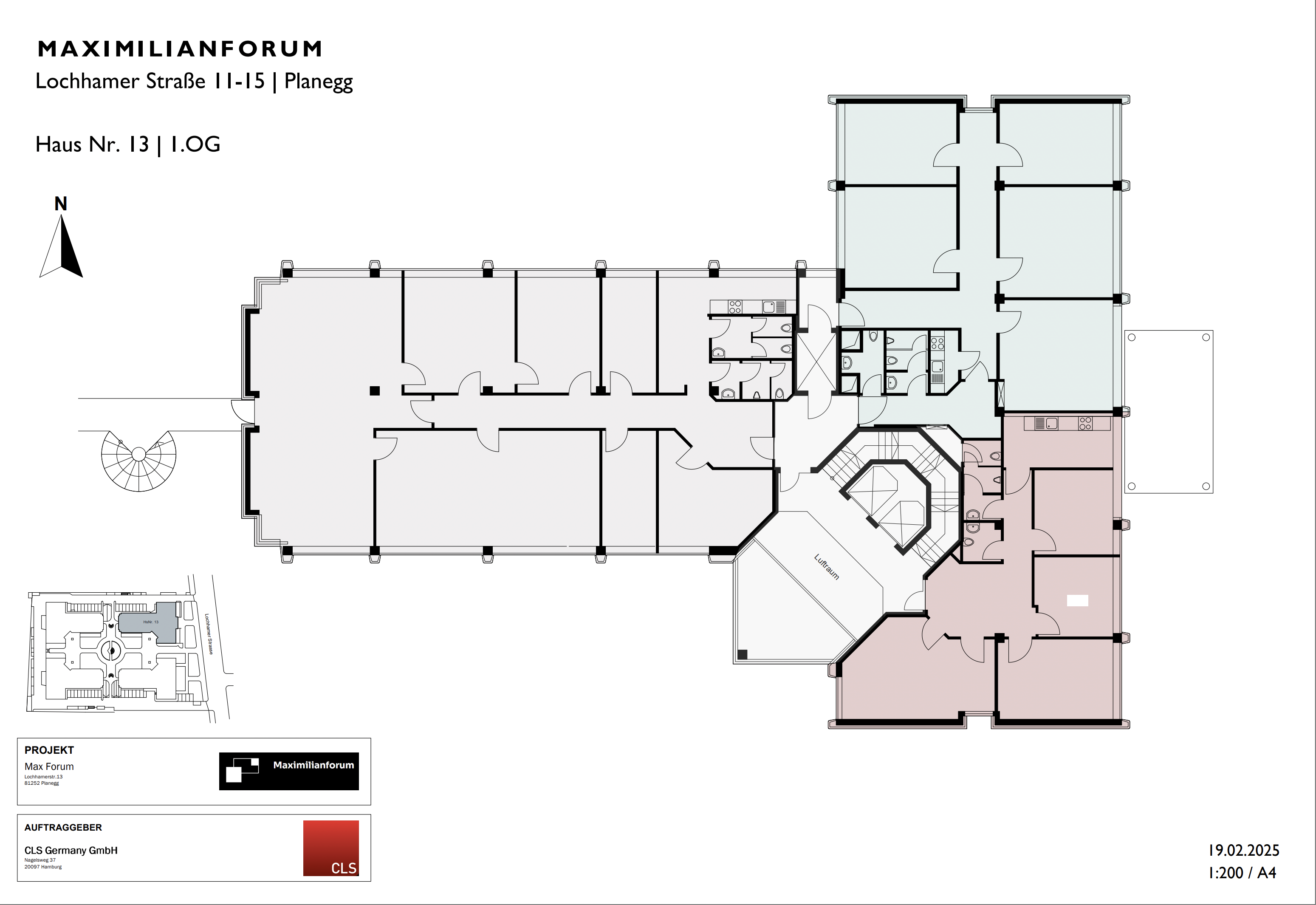 Gebäude 13 – 1. bis 5. Stockwerk floor plan